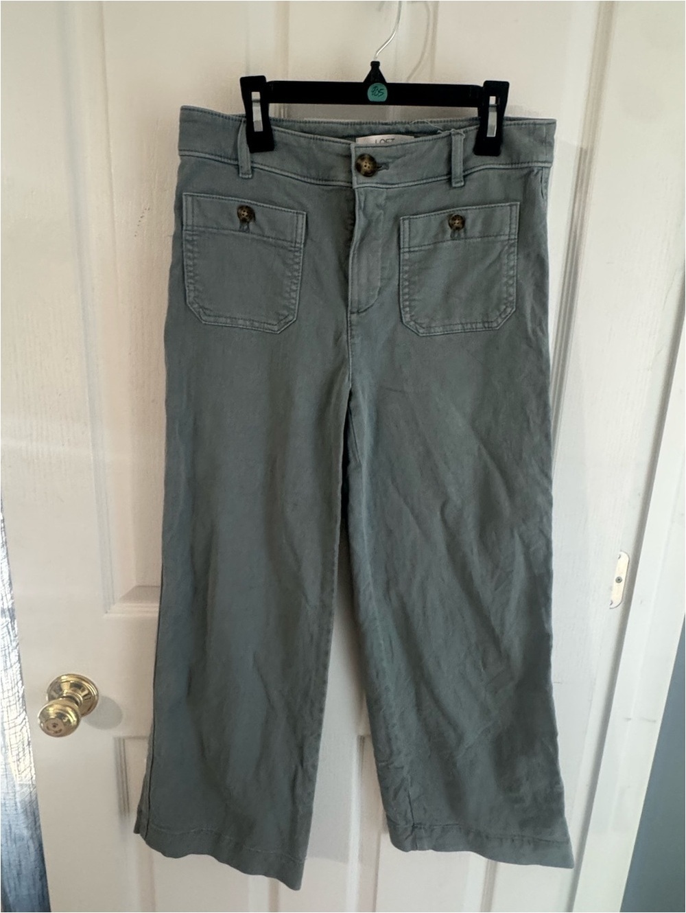LOFT The Palmer Wide Leg Pants in Light Green Size 4
